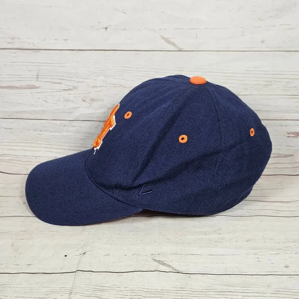 Auburn Hat Zephyr The Z Hat Men's 6 7/8 Navy Orange Fitted Baseball Cap
